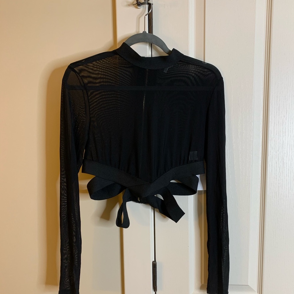 Black Crop Shirt